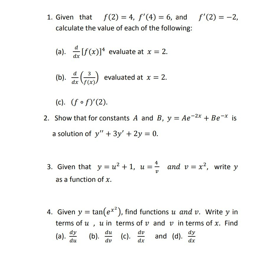 F 2 2 1 Given That F 2 4 F 4 6 And Chegg Com