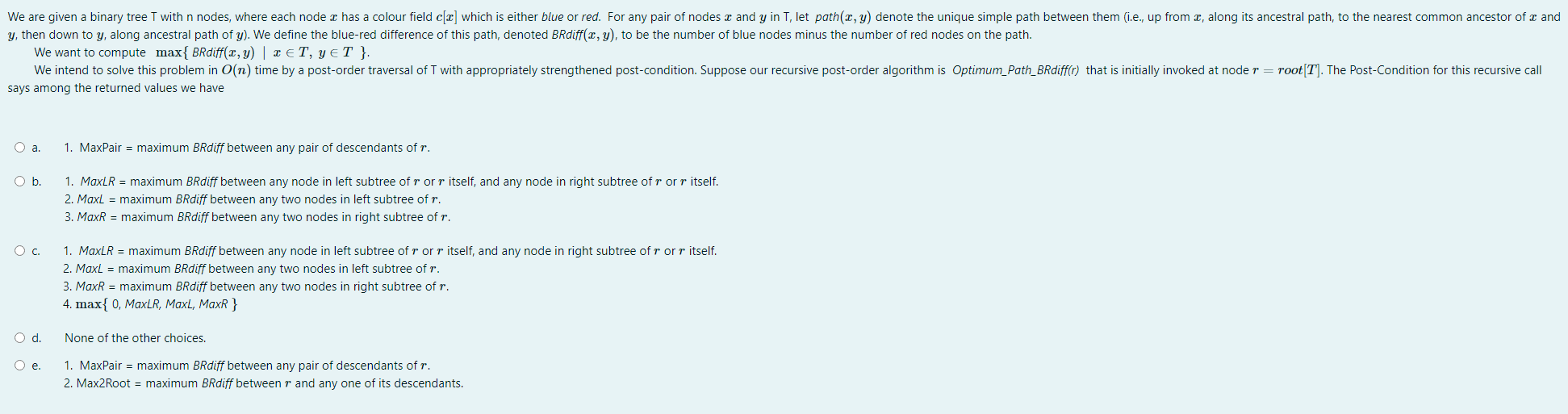 Solved We are given a binary tree T with n nodes, where each | Chegg.com