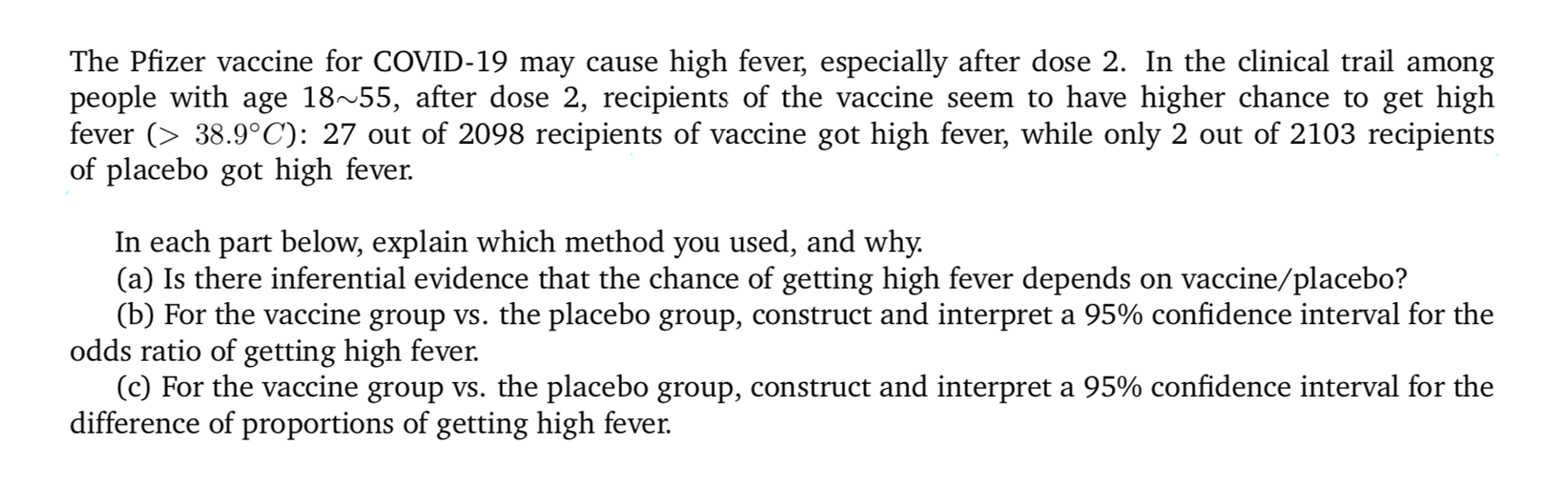 The Pfizer Vaccine For COVID 19 May Cause High Fever Chegg Com   PhpTtoZwm