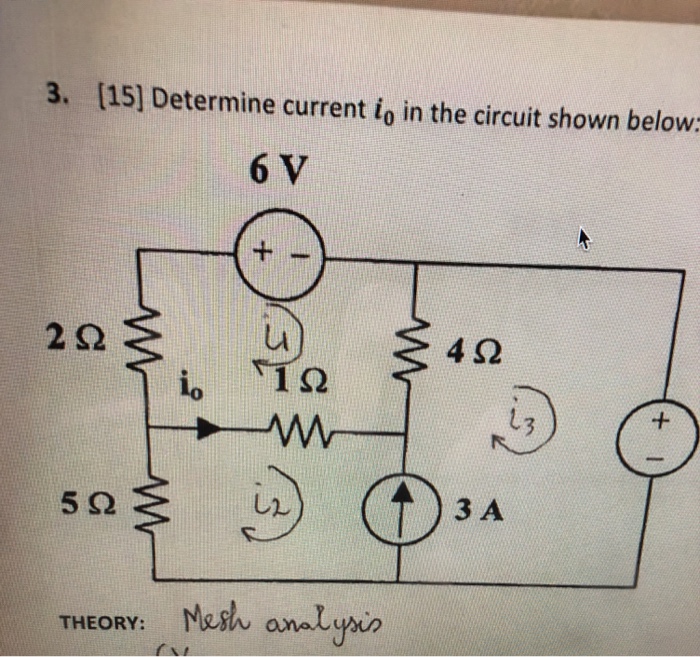 Solved 3. [15] Determine current io in the circuit shown | Chegg.com