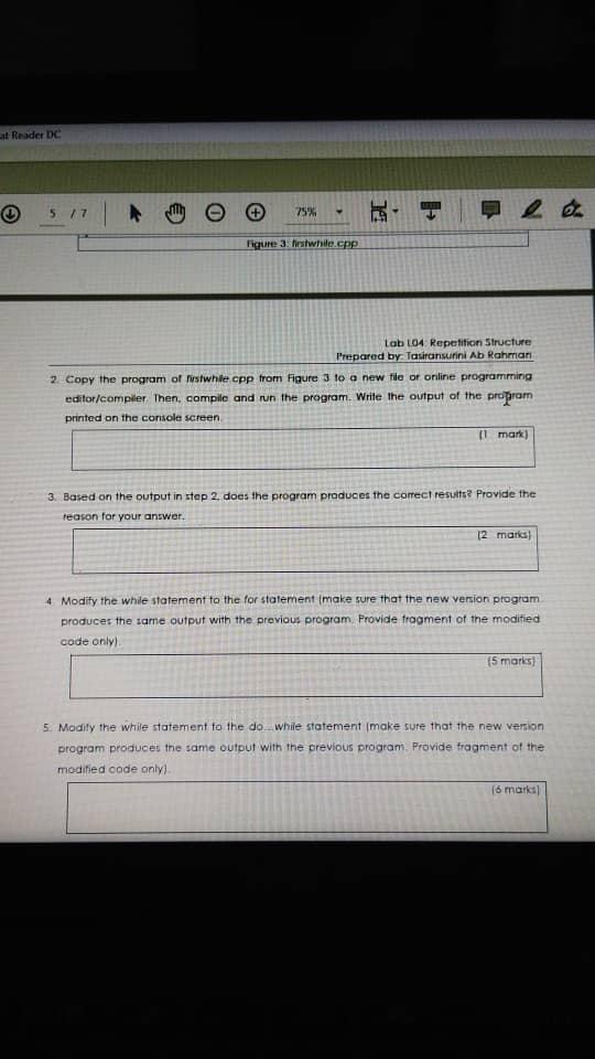 Solved 75% Practice 03: use the while loop and modify to the | Chegg.com