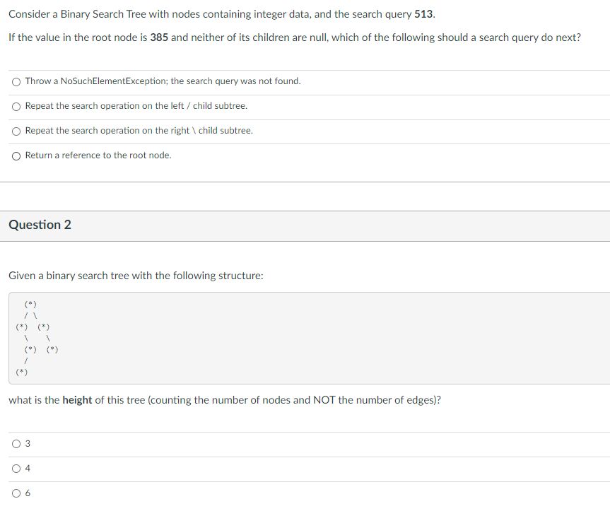 Solved Consider a Binary Search Tree with nodes containing | Chegg.com
