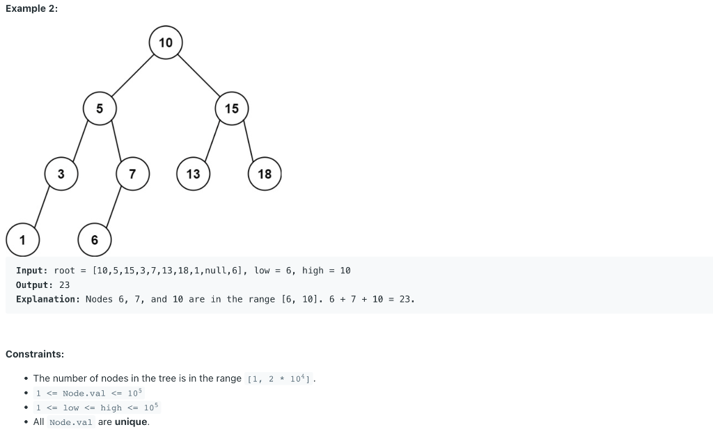 Solved Given the root node of a binary search tree and two | Chegg.com