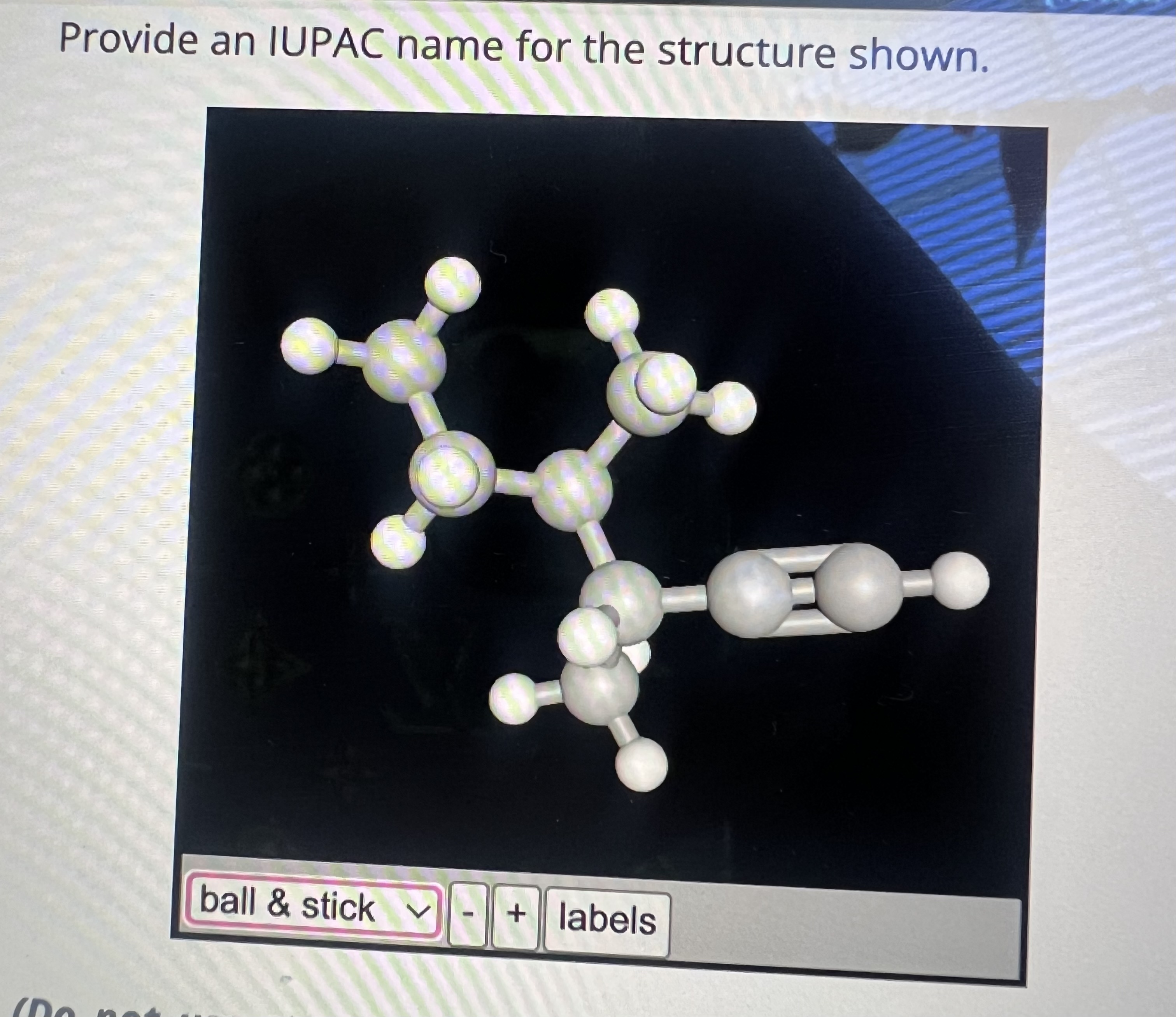 Solved Provide An IUPAC Name For The Structure Chegg Com   PhpbRJffp