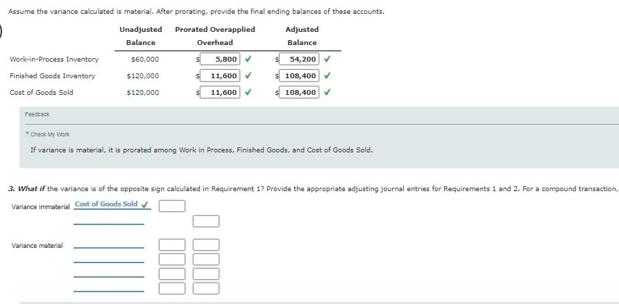 Solved Overhead Variances And Their Disposal Warner Company Chegg