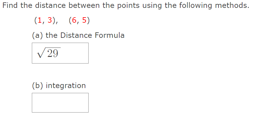 Solved Find the distance between the points using the | Chegg.com