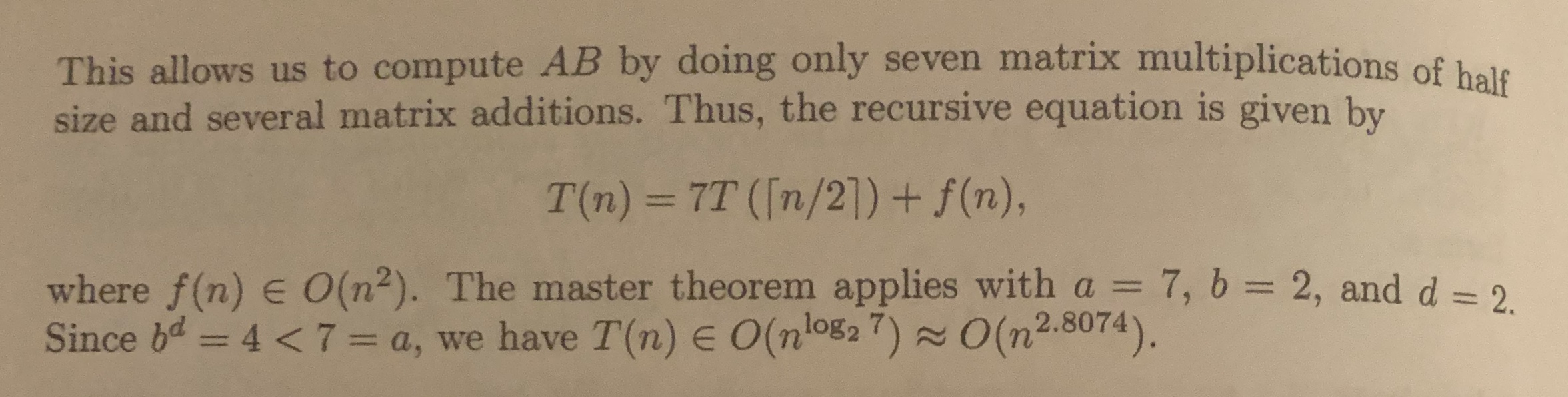 Solved Faster Matrix Multiplication Just as there is a | Chegg.com