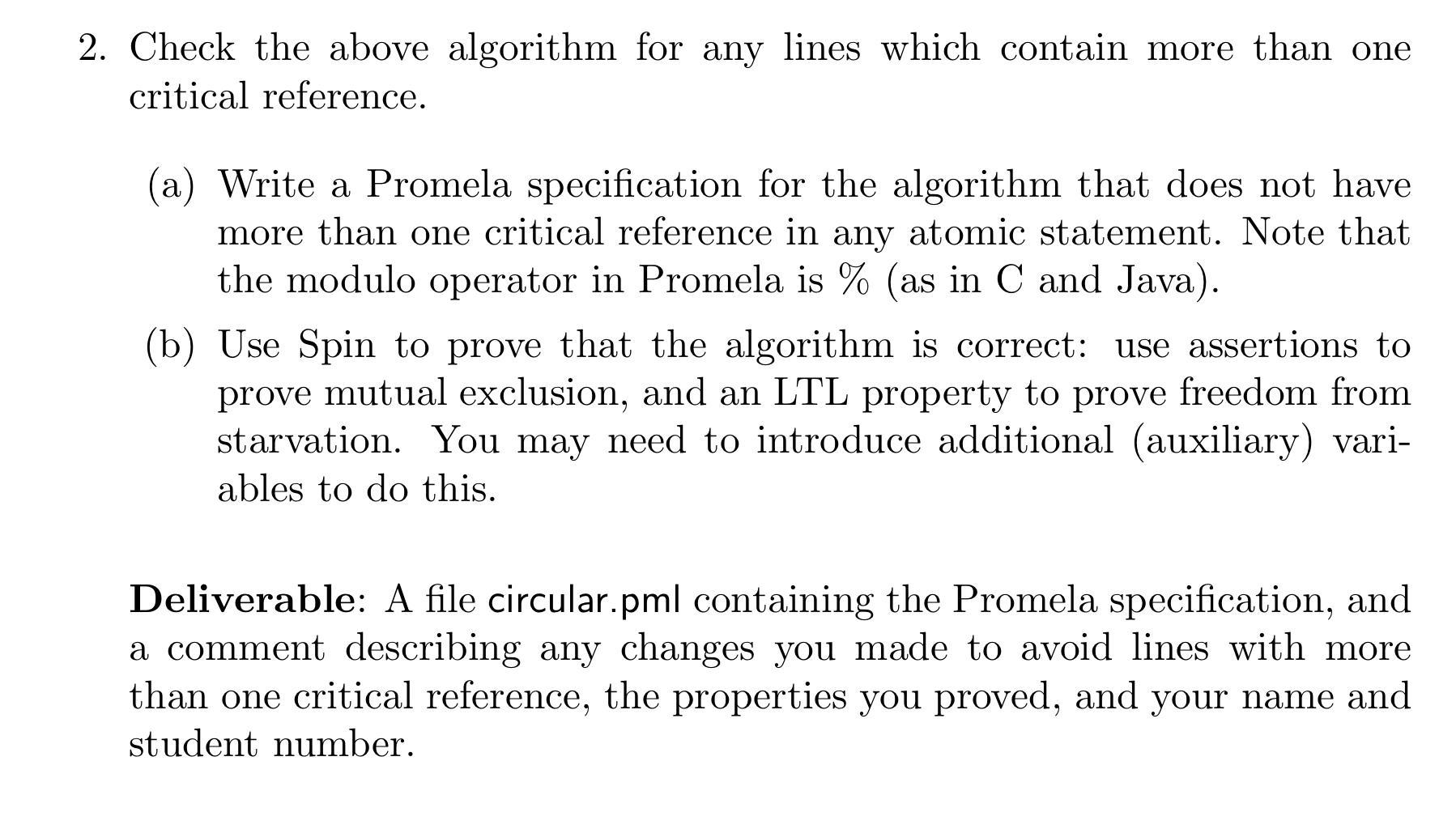 Solved 2. Check the above algorithm for any lines which | Chegg.com