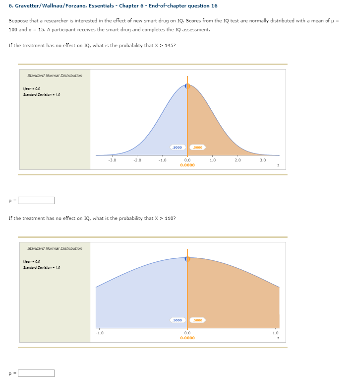 Solved 6 Gravetter Wallnau Forzano Essentials Chapter 6 Chegg