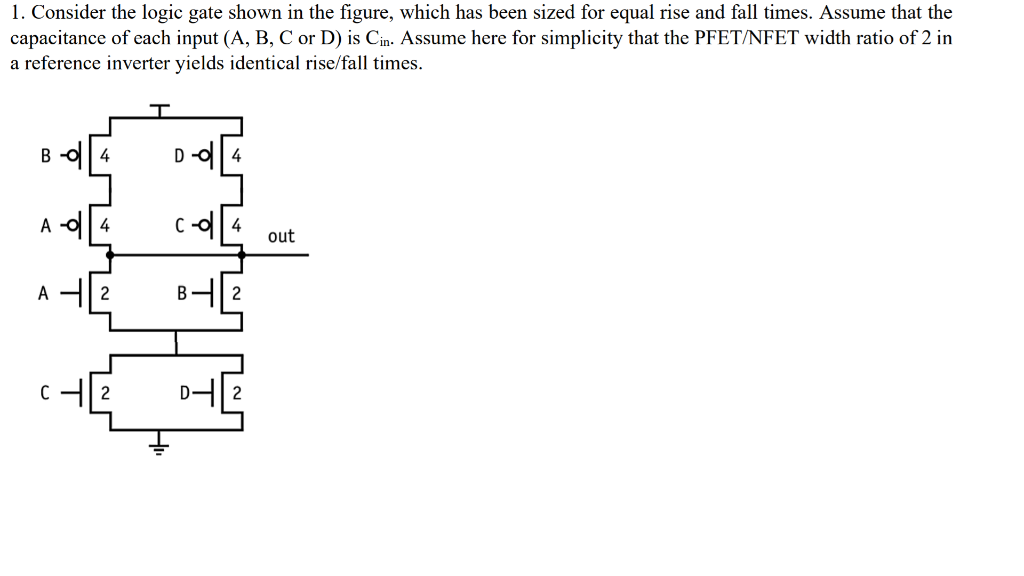 Solved 1. Consider The Logic Gate Shown In The Figure, Which | Chegg.com