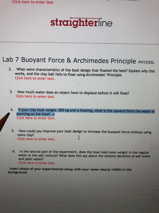 Solved Click here to enter text. straighterline Lab 7