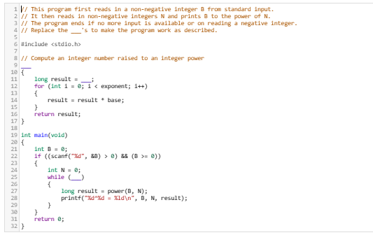 Solved 1/ This program first reads in a non-negative integer | Chegg.com