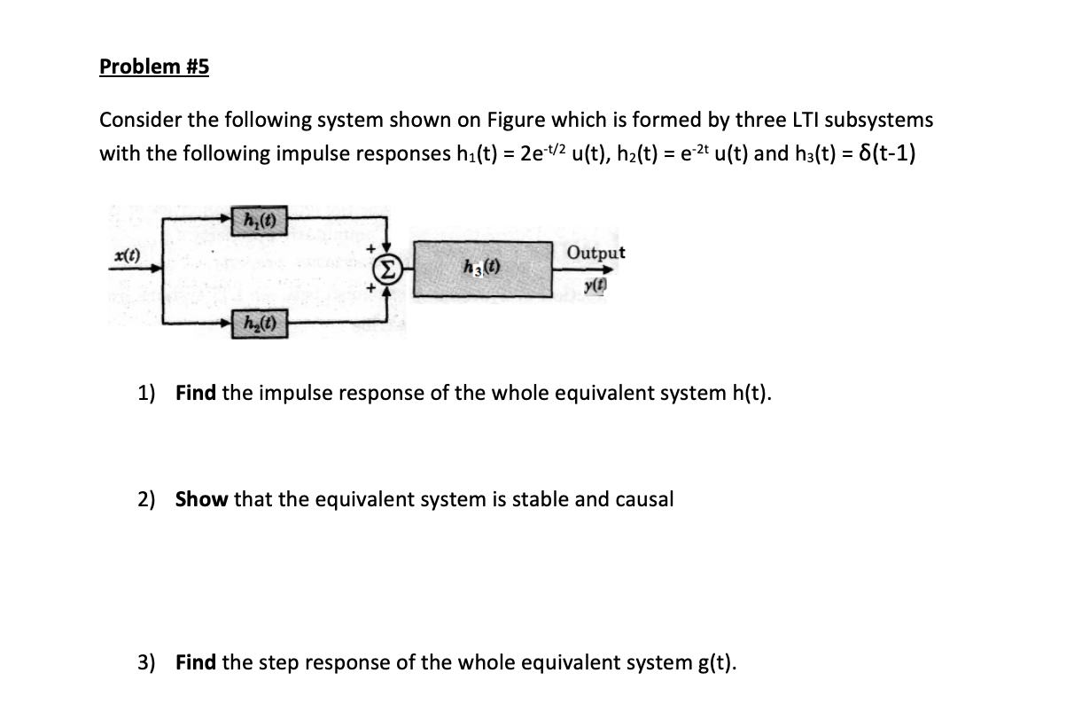 Solved Problem #5 Consider The Following System Shown On | Chegg.com