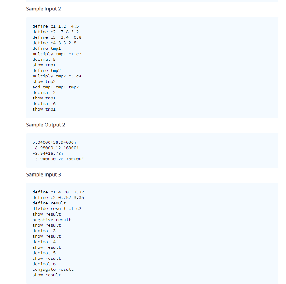 Solved The idea is to implement a class for complex numbers. | Chegg.com