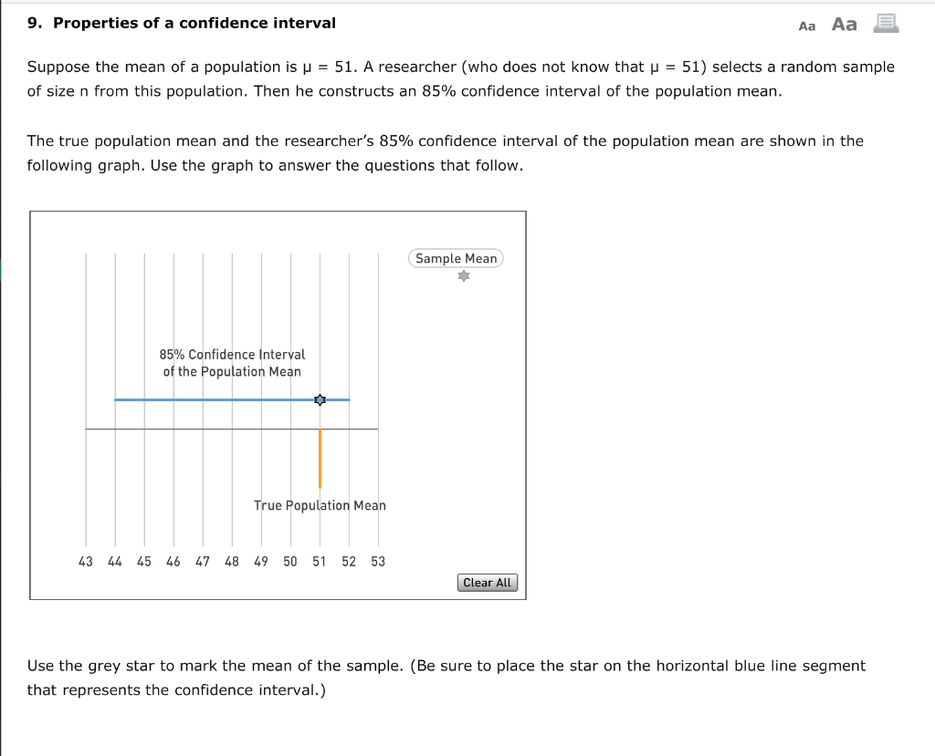 Solved 9. Properties of a confidence interval Aa Aa suppose