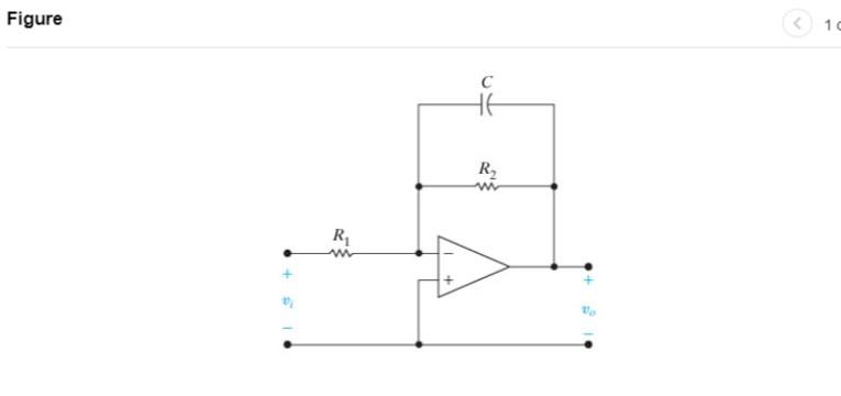 Solved An op amp-based low-pass filter with a cutoff | Chegg.com
