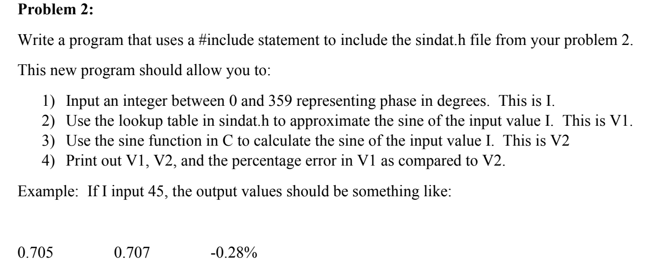Solved Problem 2: Write a program that uses a #include | Chegg.com