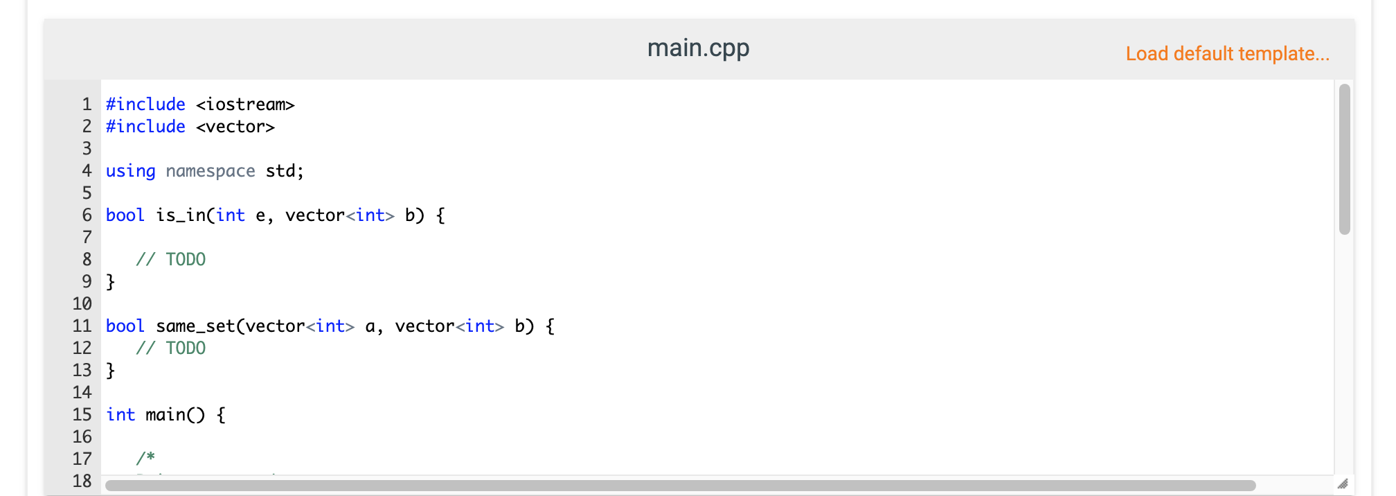 Solved Write a predicate function that checks whether two | Chegg.com