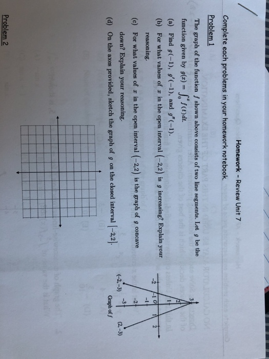 Solved Homework Review Unit 7 Complete each problems in your | Chegg.com