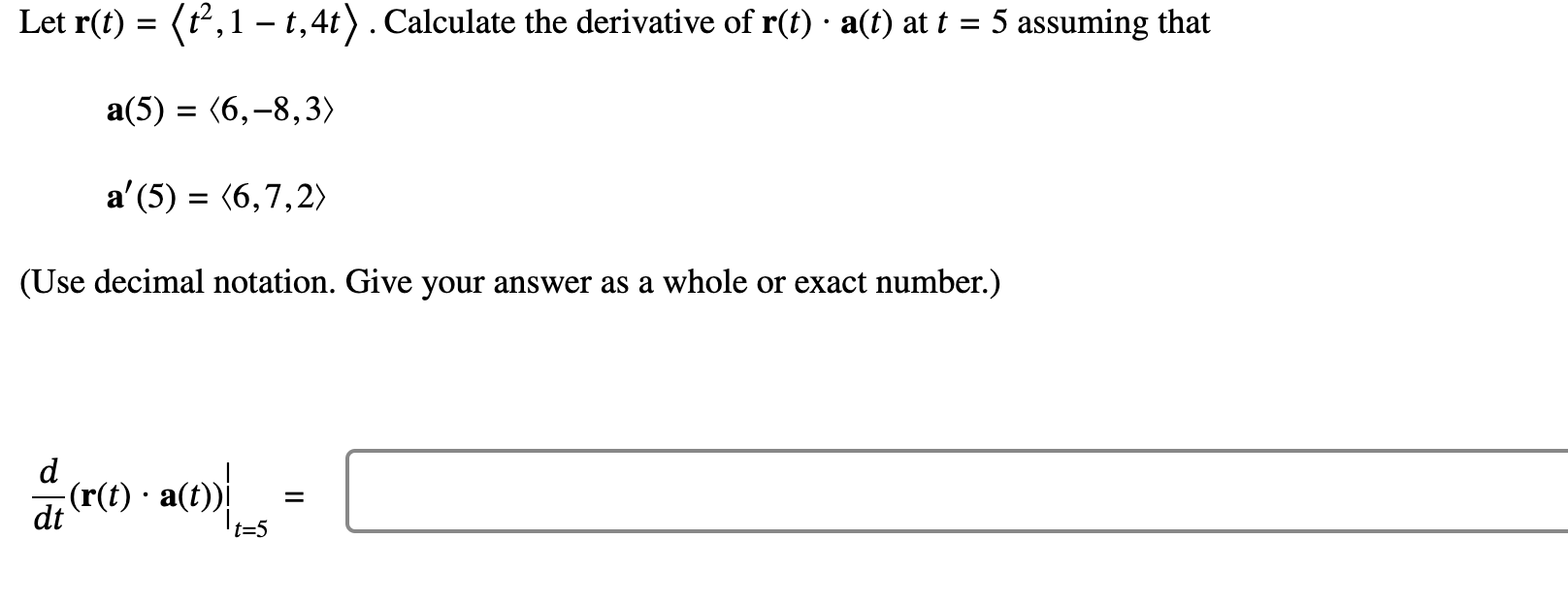 Solved Let Rt T21−t4t Calculate The Derivative Of 6367