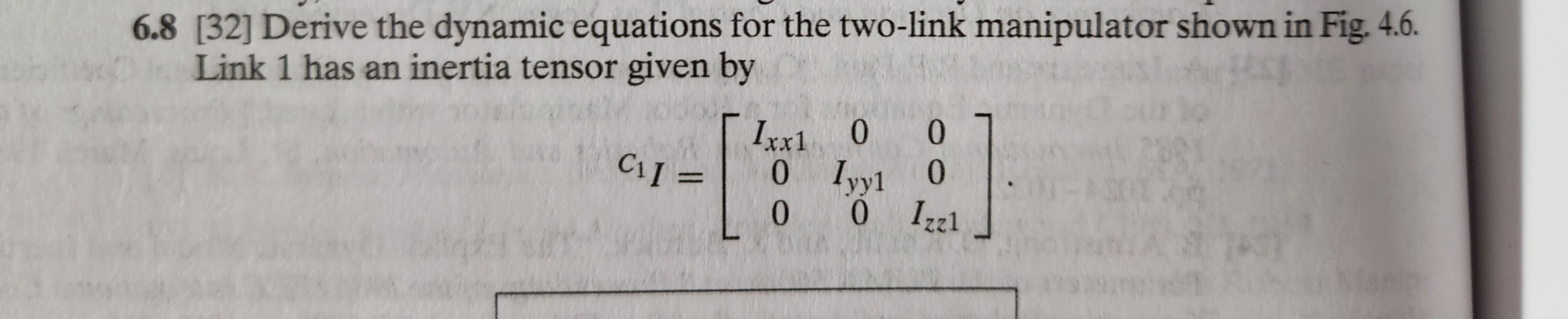 6.8 [32] Derive the dynamic equations for the | Chegg.com