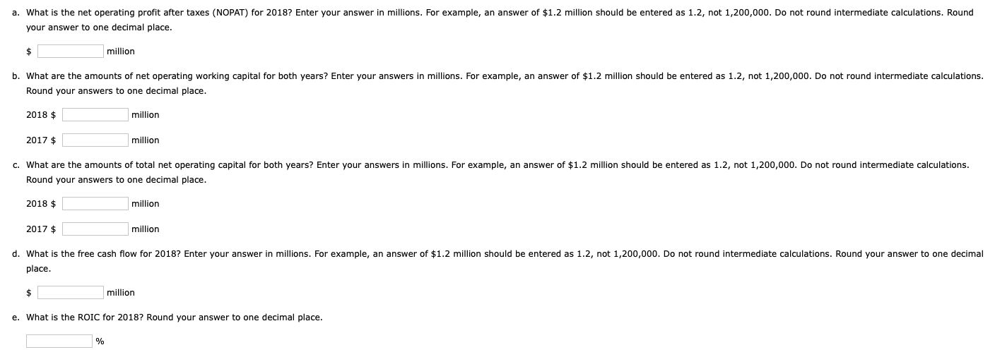 Solved your answer to one decimal place. \$ million Round | Chegg.com