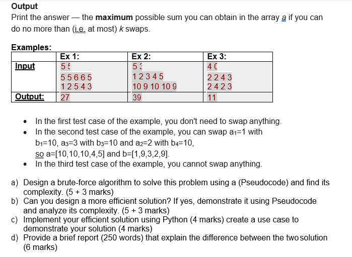 Solved Given Two Arrays A And B, Where Both Arrays | Chegg.com