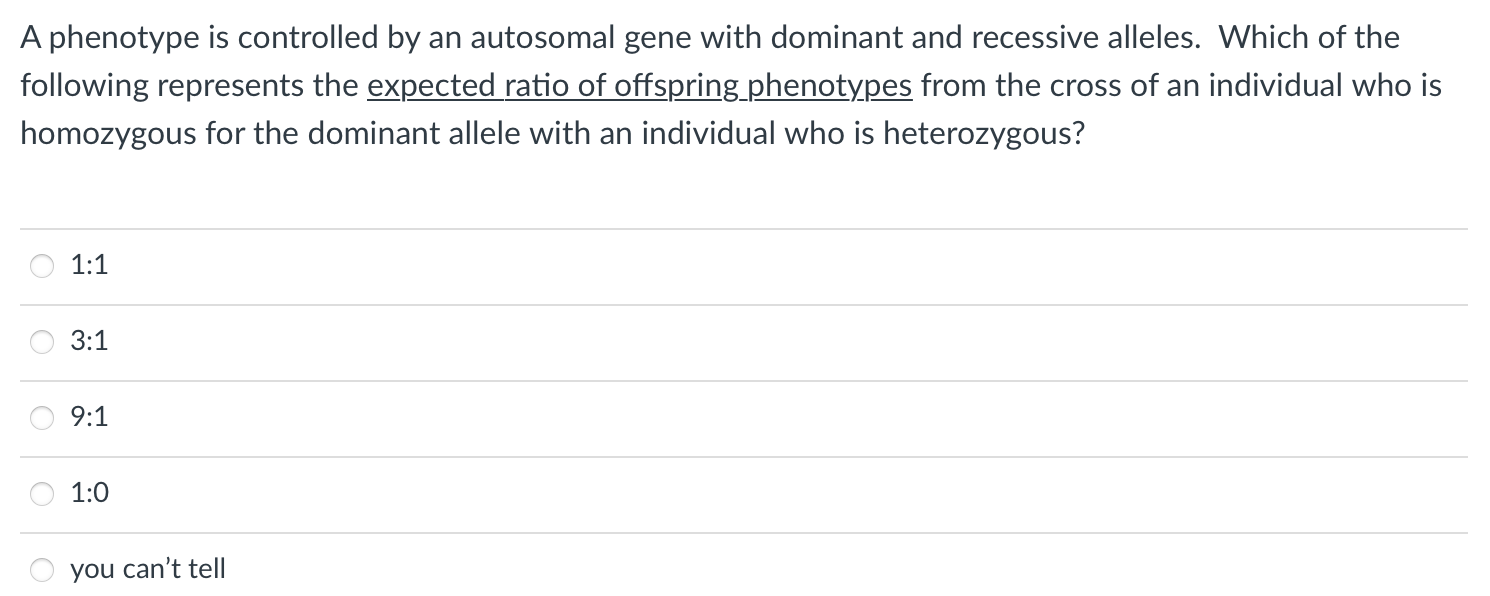 Solved A phenotype is controlled by an autosomal gene with | Chegg.com