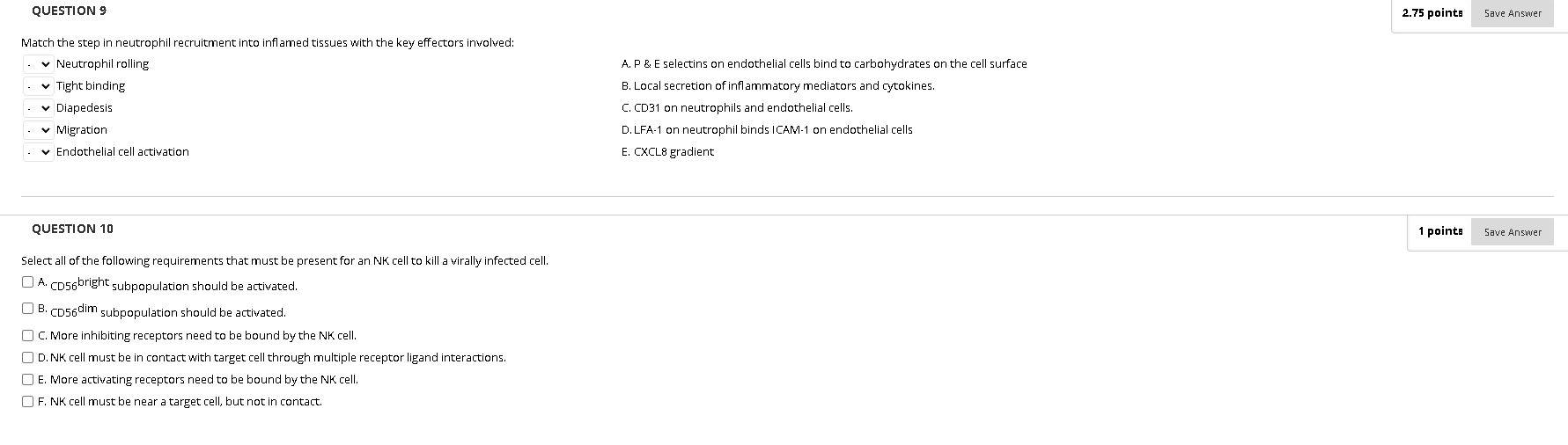 Solved QUESTION 9 2.75 points Save Answer Match the step in | Chegg.com