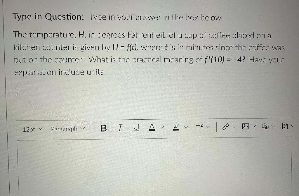 Solved Type in Question: Type in your answer in the box