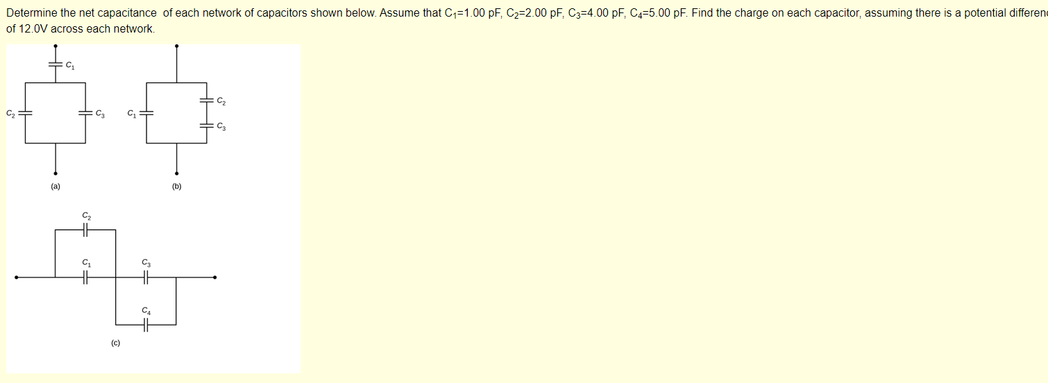 Solved Determine the net capacitance of each network of | Chegg.com