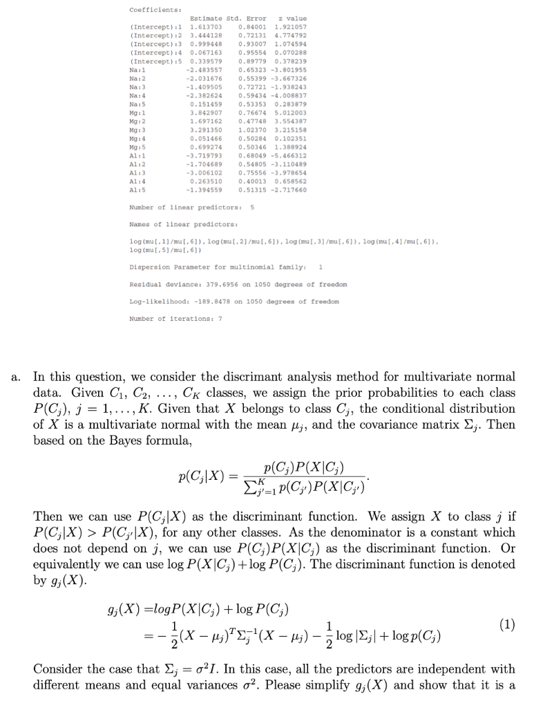 Coefficients Intercept 1 Intercept 2 Interce Chegg Com