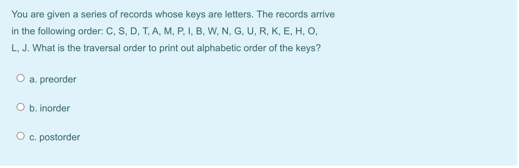 Solved You Are Given A Series Of Records Whose Keys Are L Chegg Com