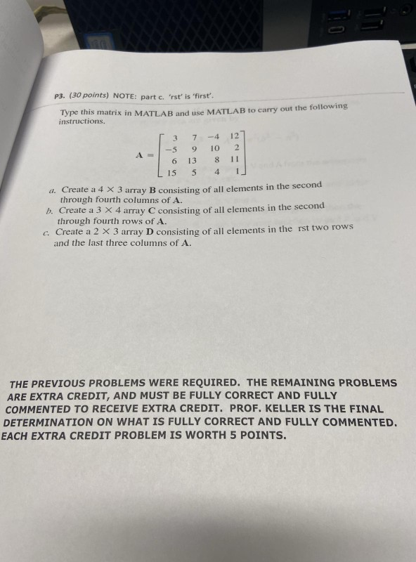 Solved P3. (30 points) NOTE: part c. 'rst' is 'first. Type | Chegg.com