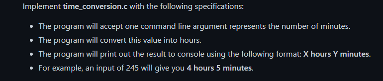 Solved Implement time_conversion.c with the following | Chegg.com