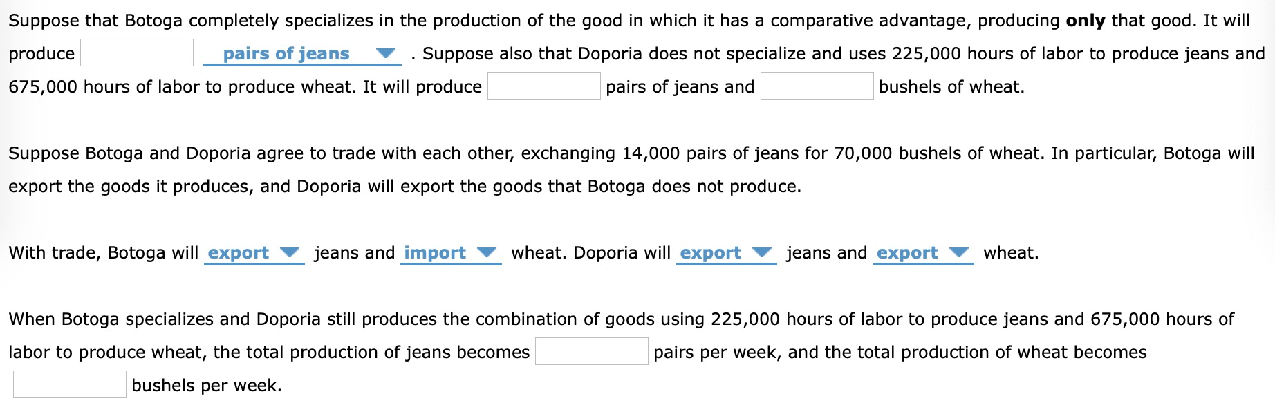 Solved Consider two neighboring island countries, Botoga and
