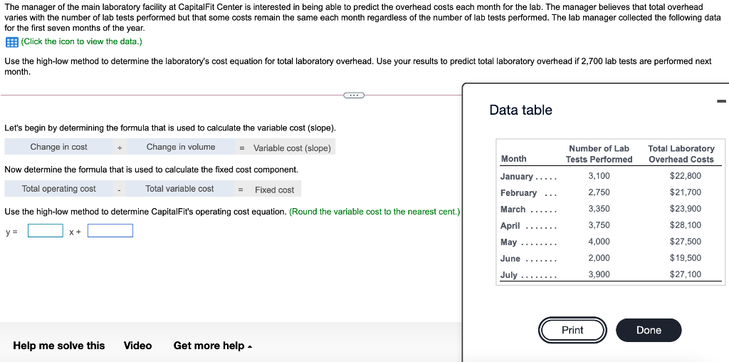 Solved The manager of the main laboratory facility at