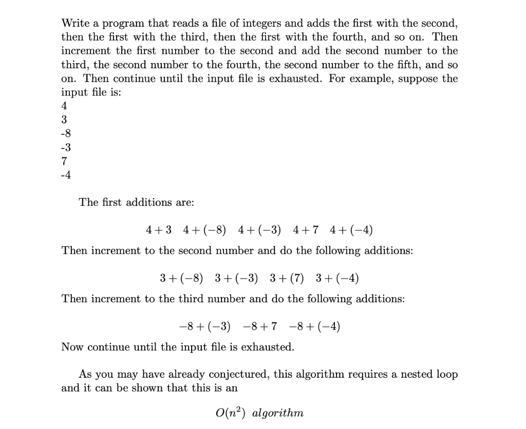 Solved Write a program that reads a file of integers and | Chegg.com