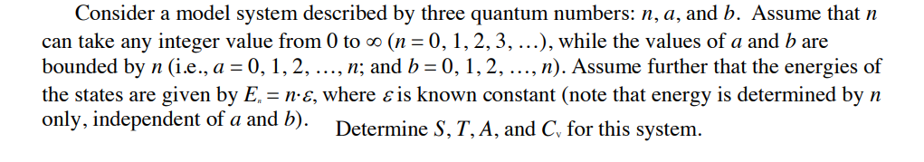 Solved Consider a model system described by three quantum | Chegg.com