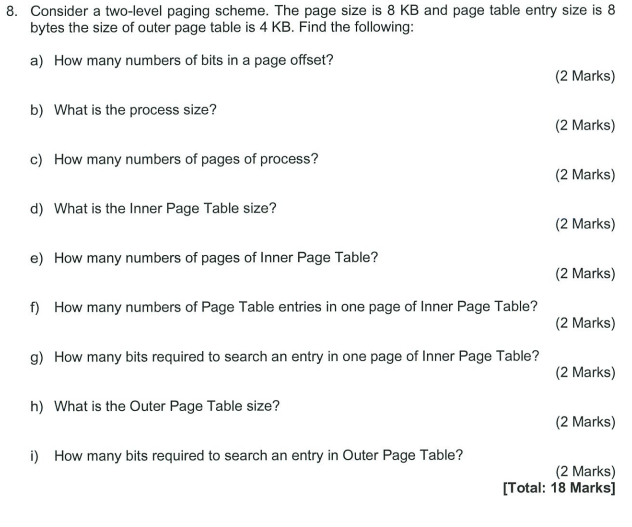 Solved 8. Consider a twolevel paging scheme. The page size