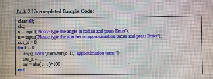 Solved ** coding in MATLAB!!** Please use the | Chegg.com image.