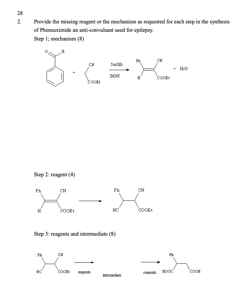 Solved Provide the missing reagent or the mechanism as | Chegg.com