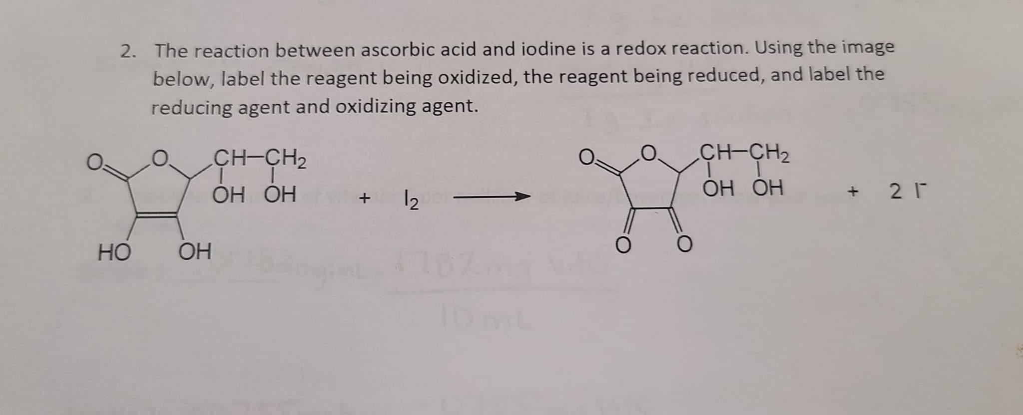 ascorbic acid and iodine experiment