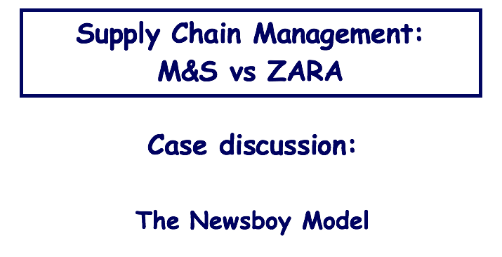 marks and spencer and zara case study analysis