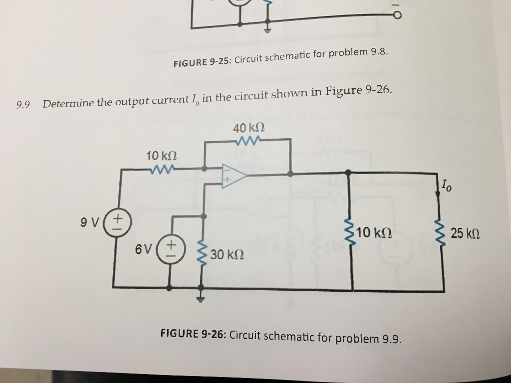 Solved FIGURE 9-25: Circuit schematic for problem 9.8. 9.9 | Chegg.com