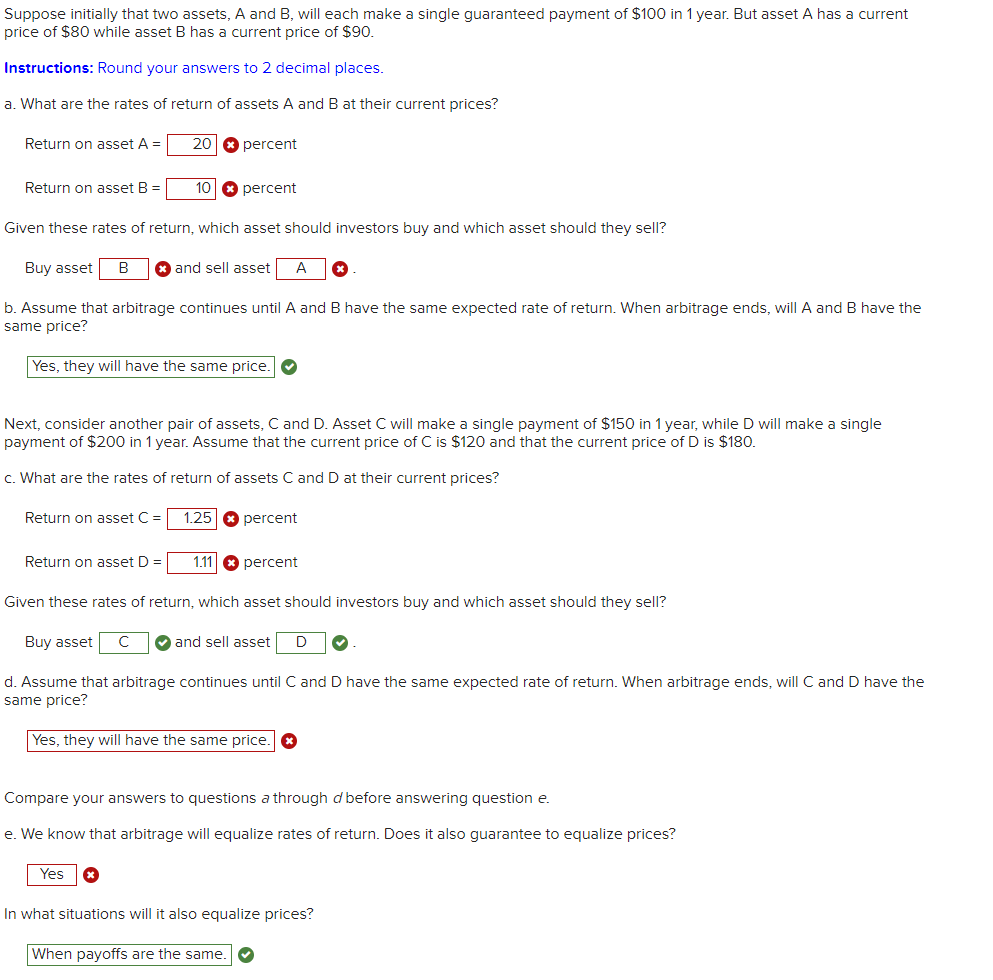 Solved Suppose Initially That Two Assets, A And B, Will Each | Chegg.com