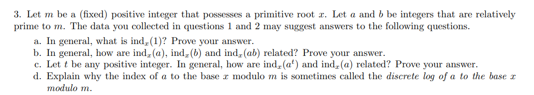 Solved 3. Let m be a (fixed) positive integer that possesses | Chegg.com