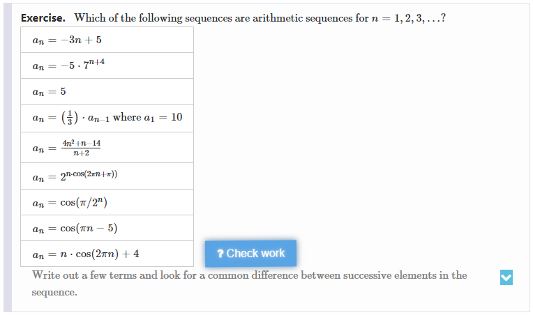 Solved Exercise. which of the following sequences are | Chegg.com