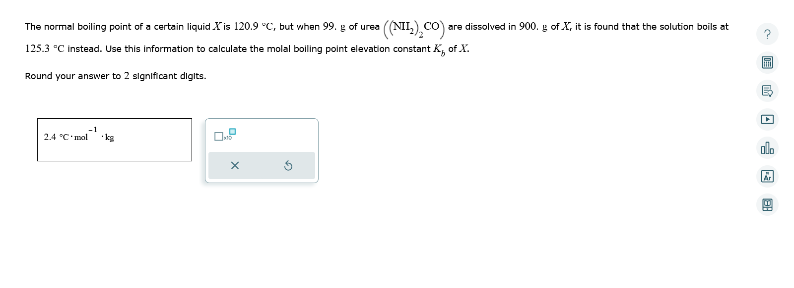 Solved The normal boiling point of a certain liquid X is
