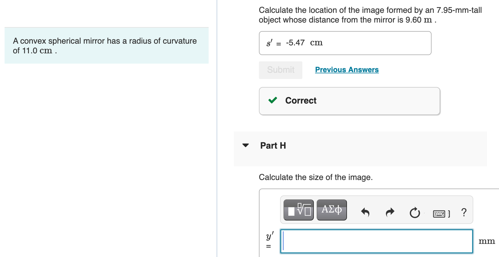 Solved Calculate the location of the image formed by an | Chegg.com
